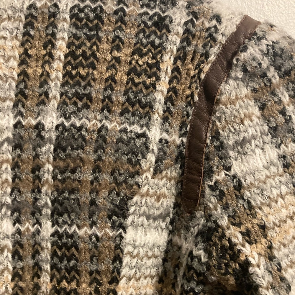Y2k FREE PEOPLE PLAID SWEATER WITH BUCKLES - Picture 6 of 7